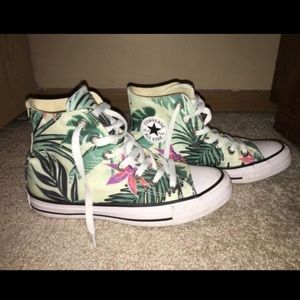 Hawaiian Print High Top Converse!
